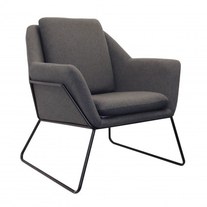 Single Seat  Arm Chair - Charcoal Ash